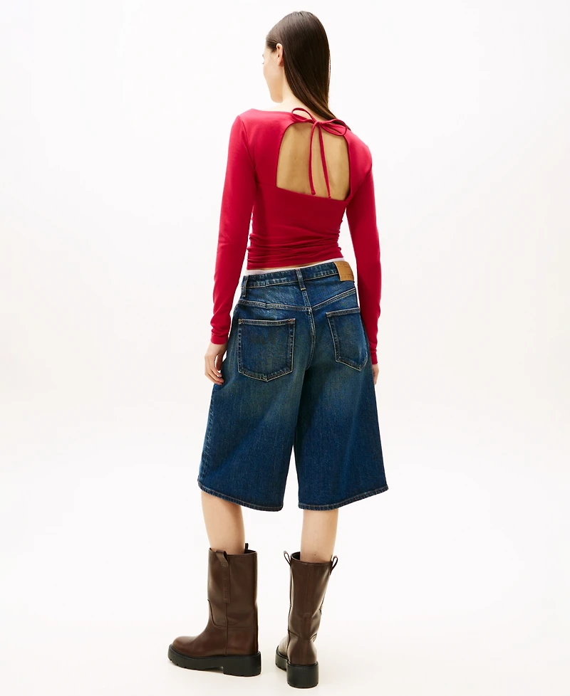 Tommy Jeans Women's Slim Flag Bling Long Sleeve T-Shirt