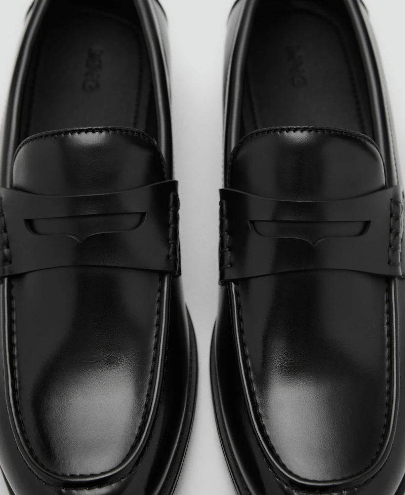Mango Men's Nappa Leather-Effect Moccasins