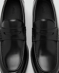 Mango Men's Nappa Leather-Effect Moccasins