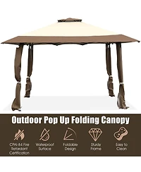 13'x13' Gazebo Canopy Shelter Awning Tent Patio Garden Outdoor Companion