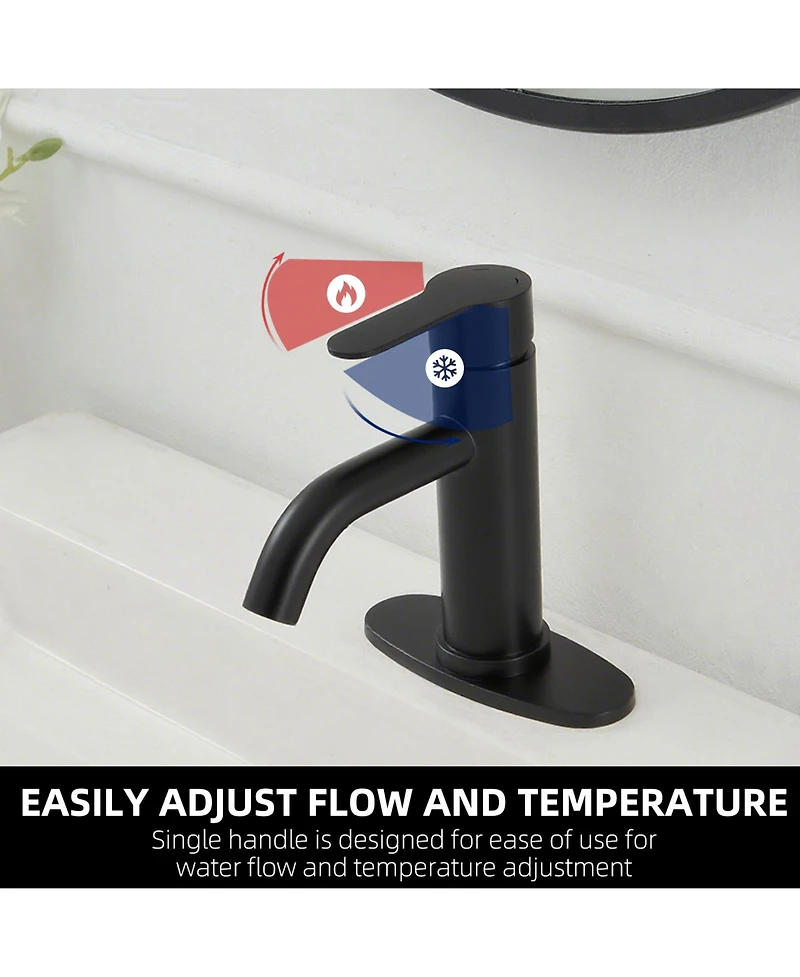Greenspring Single Hole Single-Handle Bathroom Faucet in Matte Black