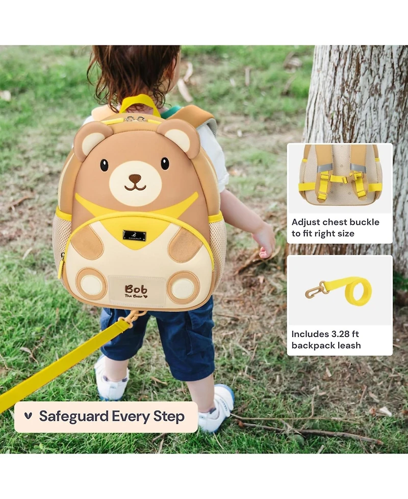 BabbleRoo Toddler Backpack for Boys and Girls Cooper the Cat with Leash