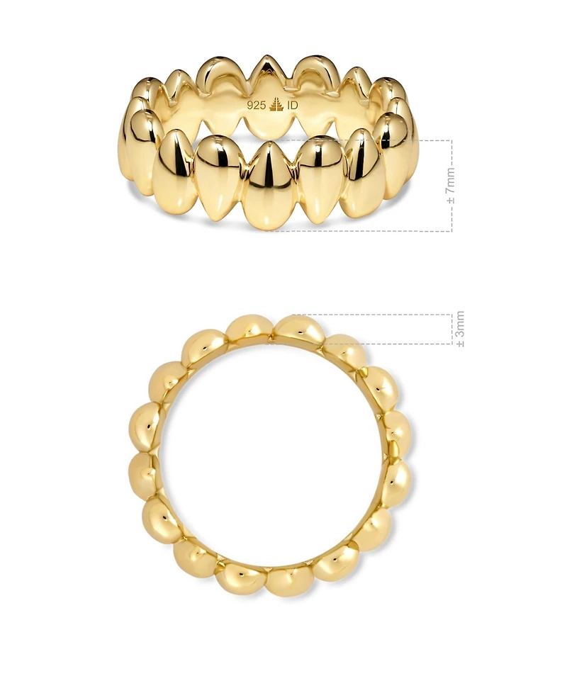 Devata Teardrop Eternity Band Ring in Gold Plated Sterling Silver