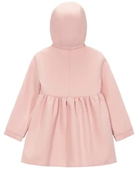 S Rothschild & Co Toddler and Little Girls Rosette Hooded Dress Coat