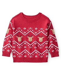 Carter's Toddler Boys Christmas Reindeer Fair Isle Long Sleeve Sweater