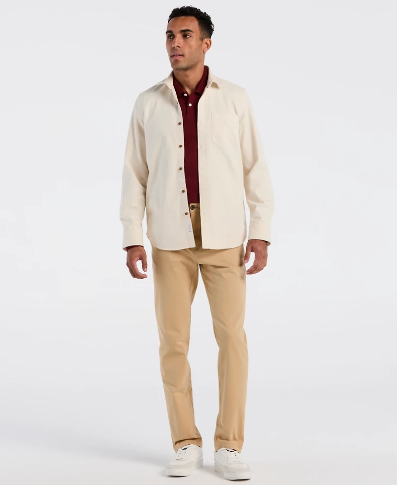 Original Penguin Men's Long Sleeve Garment Dyed Solid Shirt