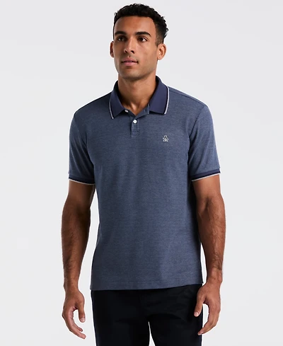 Original Penguin Men's Honeycomb Pique Tipped Short Sleeve Polo Shirt