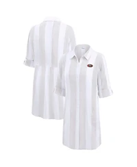 Tommy Bahama Women's Khaki/White San Francisco 49ers Rugby Beach Stripe Button-Up Tunic