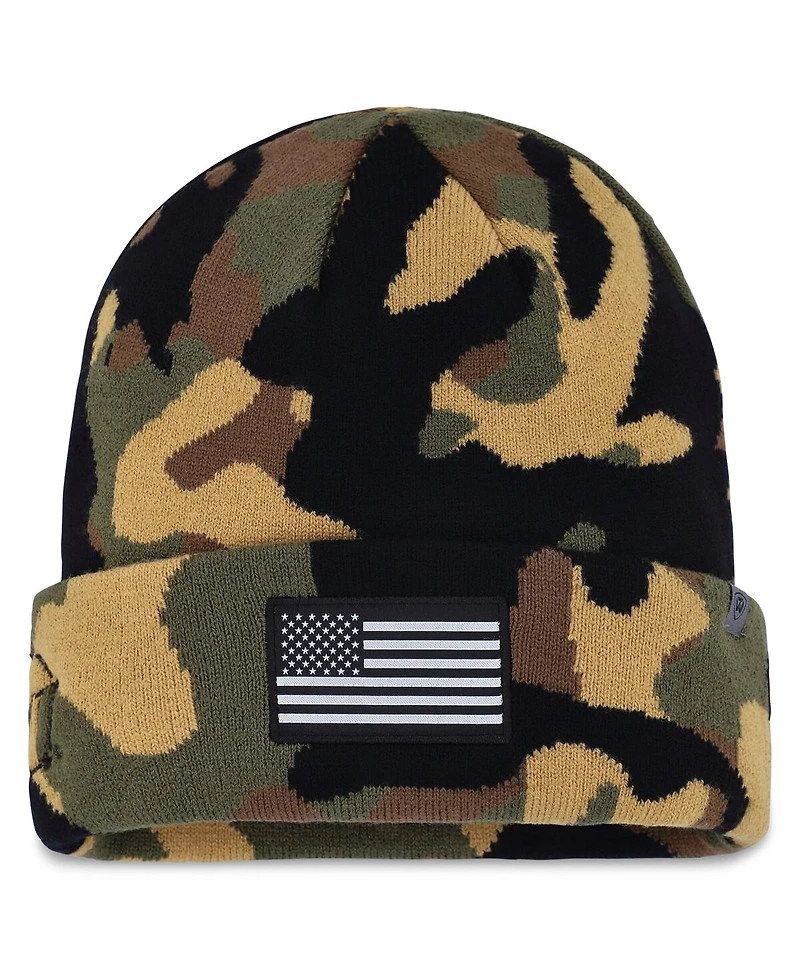 Top of the World Men's Camo Miami Hurricanes Oht Military Appreciation Boondocks Cuffed Knit Hat