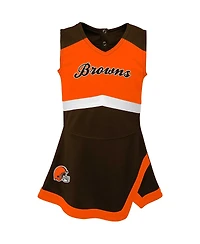 Outerstuff Baby Boys and Girls Brown Cleveland Browns Cheer Captain Jumper Dress