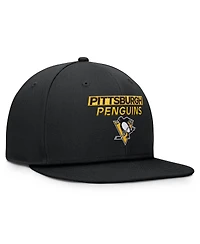 Fanatics Men's Black Pittsburgh Penguins Authentic Pro Prime Snapback Hat