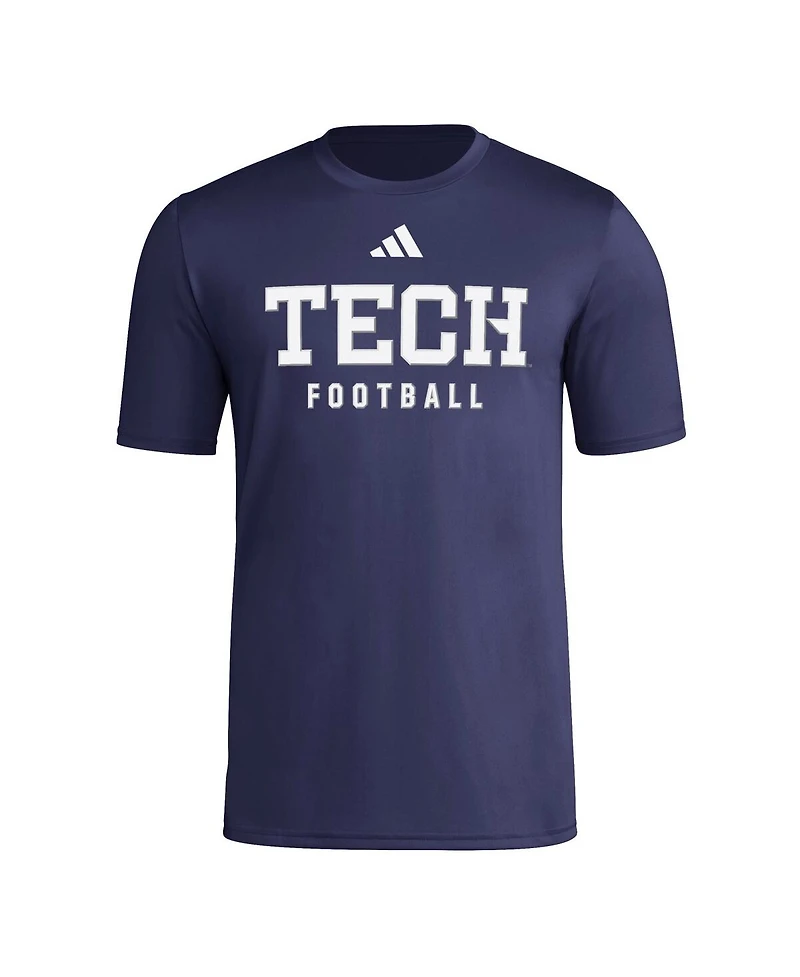 Adidas Men's Navy Georgia Tech Yellow Jackets Locker Practice Football Pre-Game T-Shirt