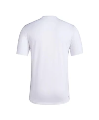 Adidas Men's White Miami Hurricanes Locker Practice Football Pre-Game T-Shirt