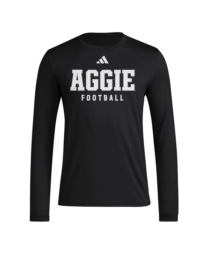 Adidas Men's Black Texas A&M Aggies Locker Practice Football Pre-Game Long Sleeve T-Shirt