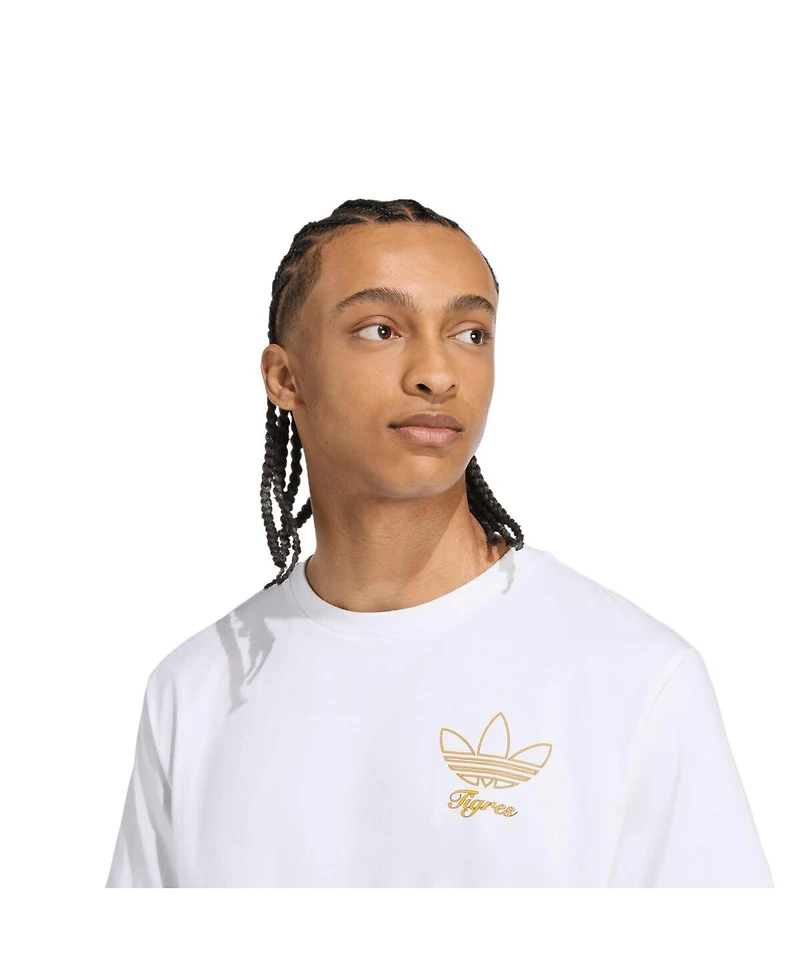 Adidas Men's White Tigres Uanl Terrace Icons Collection Graphic T-Shirt