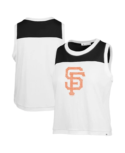 '47 Brand Women's White San Francisco Giants Premier Zoey Waist Length Tank Top