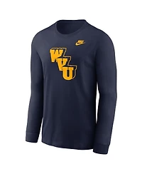 Nike Men's Navy West Virginia Mountaineers Legacy Primary Logo Long Sleeve T-Shirt
