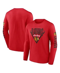 Fanatics Men's Red Chicago Blackhawks Headline Long Sleeve T-Shirt