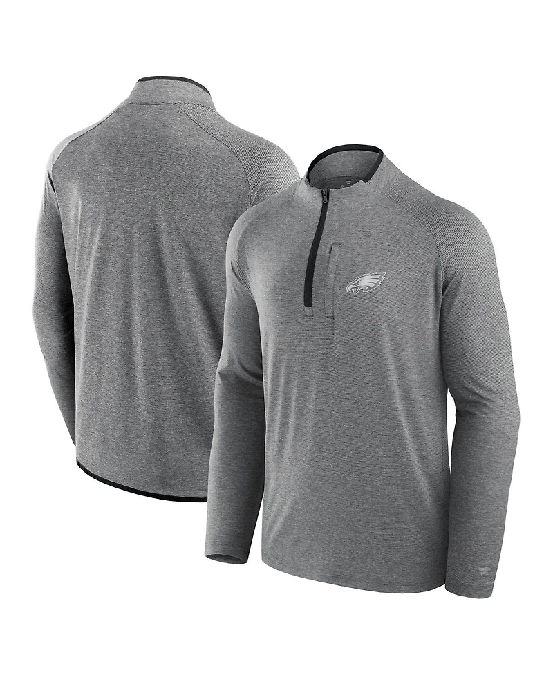 Fanatics Men's and Women's Charcoal Philadelphia Eagles Front Office Performance Primary Quarter-Zip Jacket