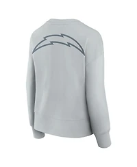 Fanatics Women's Gray Los Angeles Chargers Elements Pullover Sweatshirt