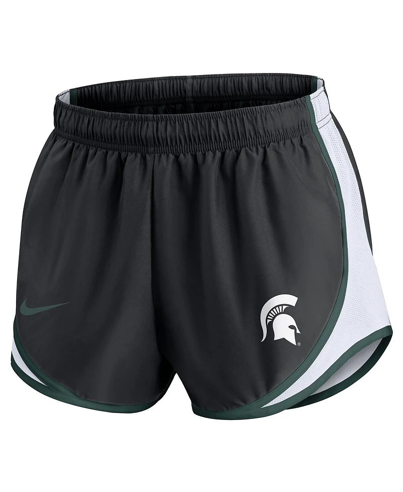 Nike Women's Black Michigan State Spartans Spring Break Tempo Performance Shorts