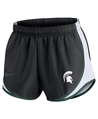 Nike Women's Black Michigan State Spartans Spring Break Tempo Performance Shorts
