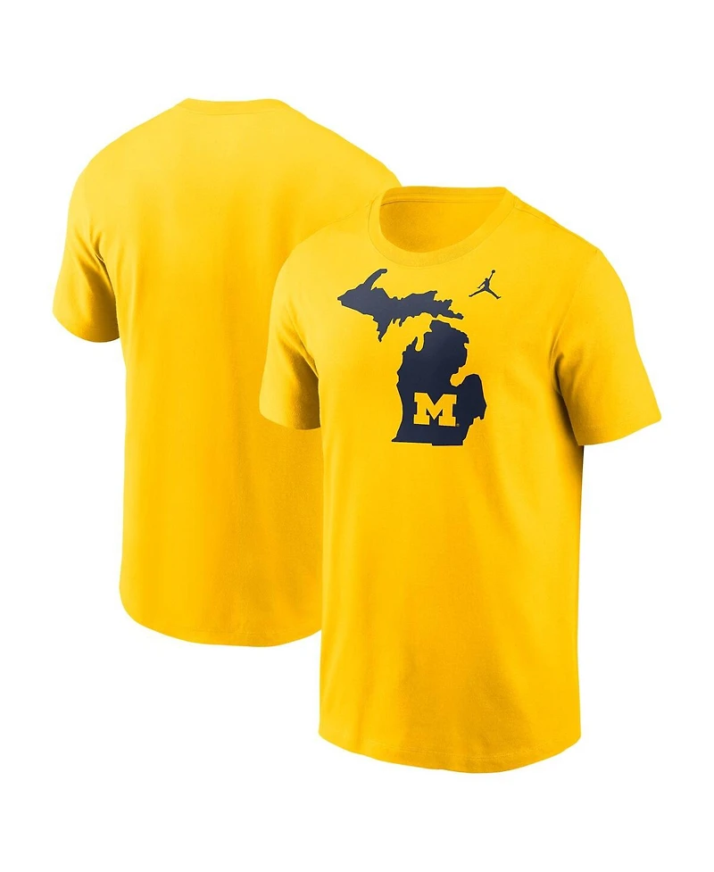 Jordan Men's Maize Michigan Wolverines Campus Local T-Shirt