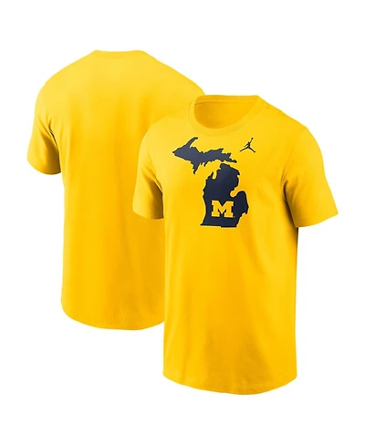 Jordan Men's Maize Michigan Wolverines Campus Local T-Shirt