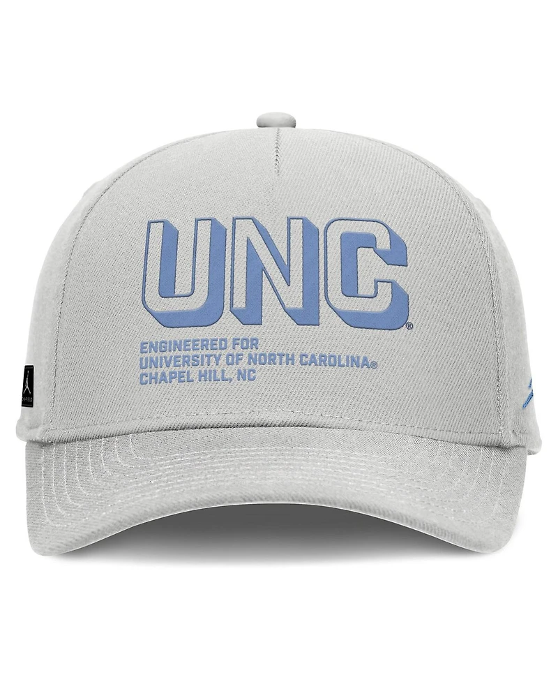 Jordan Men's Gray North Carolina Tar Heels 2025 Sideline Dust Pinched Rise Adjustable Hat