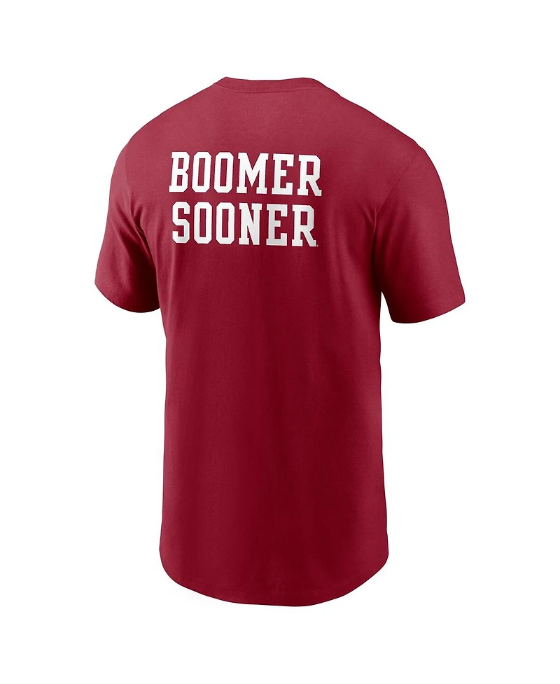 Jordan Men's Crimson Oklahoma Sooners 2-Hit Stacked T-Shirt