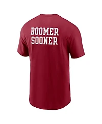 Jordan Men's Crimson Oklahoma Sooners 2-Hit Stacked T-Shirt
