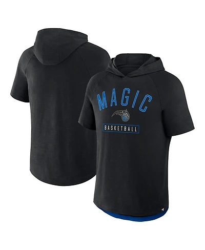 Fanatics Men's Black Orlando Magic Pass Legend Raglan Hoodie T-Shirt