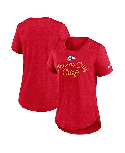 Nike Women's Red Kansas City Chiefs Script Tri-Blend T-Shirt