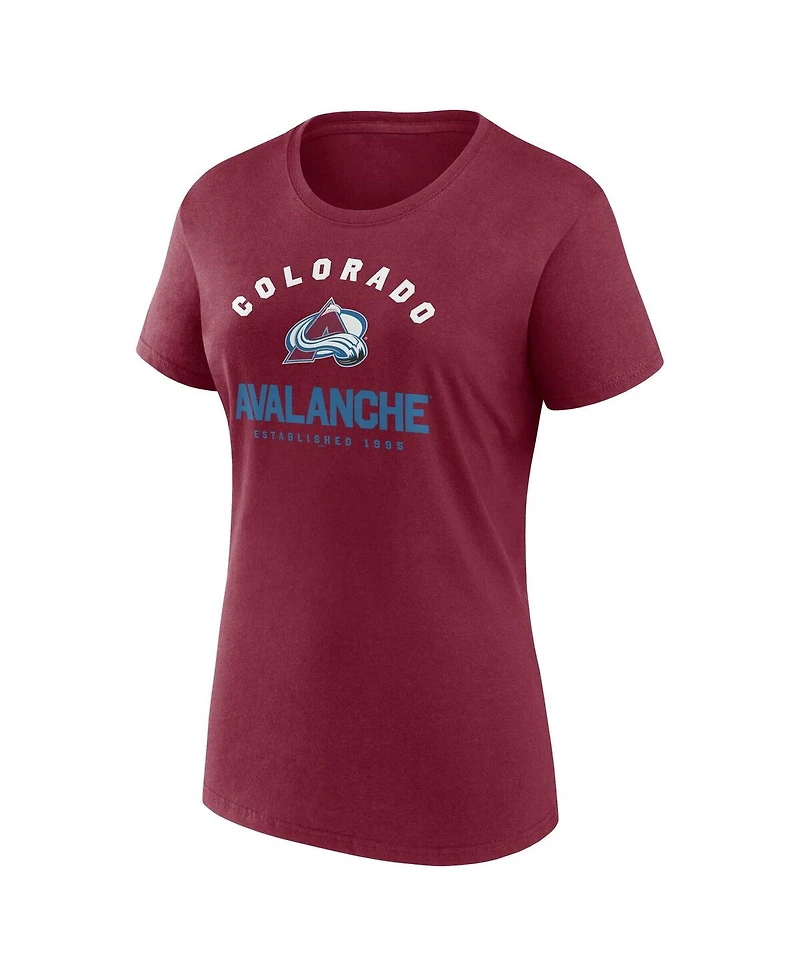 Logo Athletic Women's Burgundy Colorado Avalanche Unrivaled T-Shirt