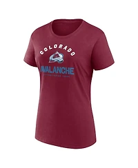 Logo Athletic Women's Burgundy Colorado Avalanche Unrivaled T-Shirt