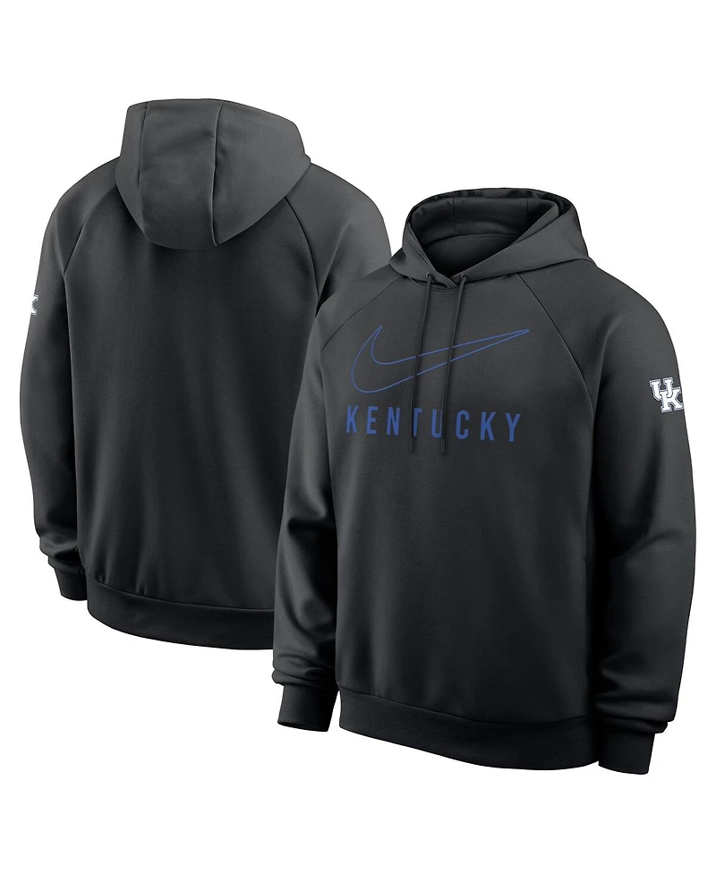 Nike Men's Black Kentucky Wildcats Premium Raglan Performance Pullover Hoodie