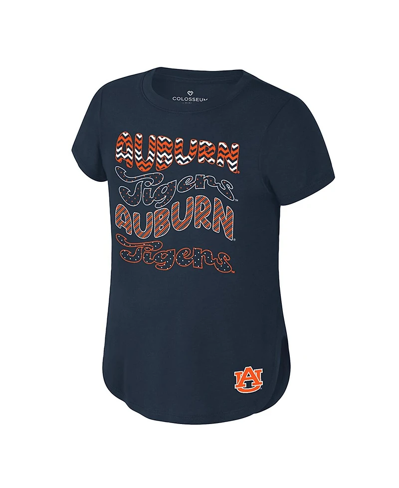 Colosseum Big Boys and Girls Navy Auburn Tigers Rogan T-Shirt