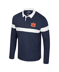 Colosseum Men's Navy Auburn Tigers Too Cool For School Long Sleeve Polo Shirt