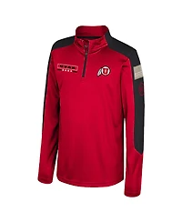 Colosseum Big Boys and Girls Red Utah Utes Oht Military Appreciation Cyclone Quarter-Zip Windshirt Jacket