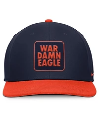 Nike Men's Navy/Orange Auburn Tigers 2025 Sideline Campus Pro Local Snapback Hat