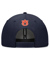 Nike Men's Navy Auburn Tigers Slanted Primetime Rise Dri-fit Adjustable Hat