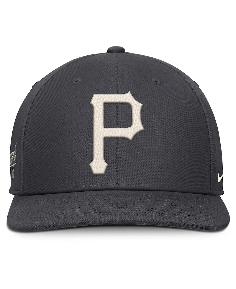Nike Men's Anthracite Pittsburgh Pirates Statement Pro Snapback Hat