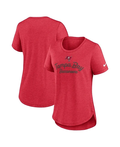 Nike Women's Red Tampa Bay Buccaneers Script Tri-Blend T-Shirt