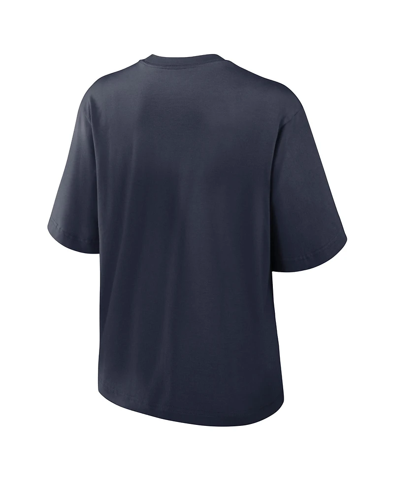 Nike Women's Navy Chicago Bears Essential Script Relaxed Boxy T-Shirt