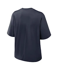 Nike Women's Navy Chicago Bears Essential Script Relaxed Boxy T-Shirt