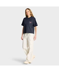 Nike Women's Navy Houston Texans Rewind Pocket Boxy T-Shirt