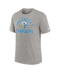 Nike Men's Heather Gray Los Angeles Chargers Favorable Timeline Tri-Blend T-Shirt