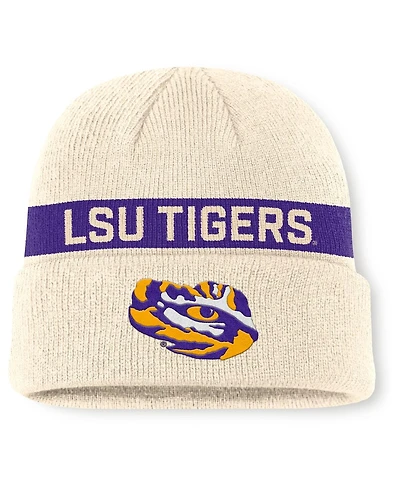 Nike Men's Natural Lsu Tigers Peak Primetime Utility Cuffed Knit Hat
