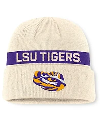 Nike Men's Natural Lsu Tigers Peak Primetime Utility Cuffed Knit Hat