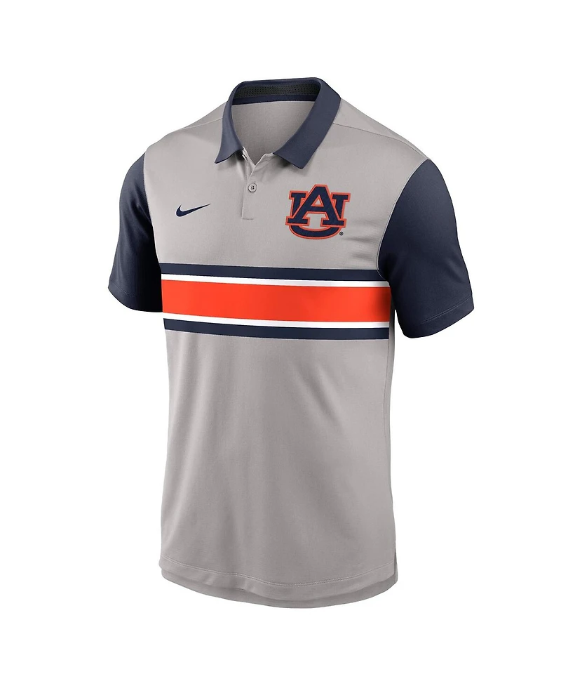 Nike Men's Gray/Navy Auburn Tigers Vapor Dri-fit Polo Shirt